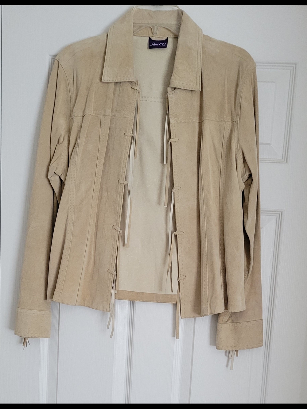 Hunt Club Washable Suede Tie-Front Jacket- NWOT